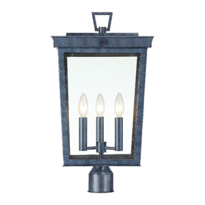 Belmont Outdoor 3 Light Graphite Lantern Post