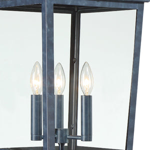 Belmont Outdoor 3 Light Graphite Lantern Post