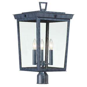 Belmont Outdoor 3 Light Graphite Lantern Post