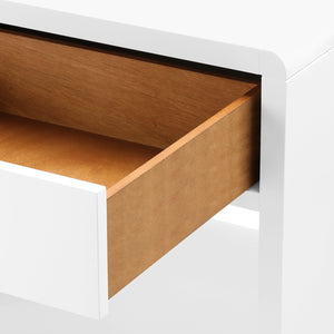 1-Drawer Side Table in White | Benjamin Collection | Villa & House