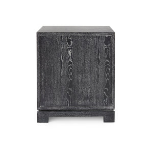 3-Drawer Side Table w/ Chrome Pulls in Gray | Berkeley Collection | Villa & House