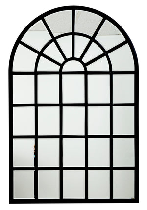 Traditional Arched Black Mirror