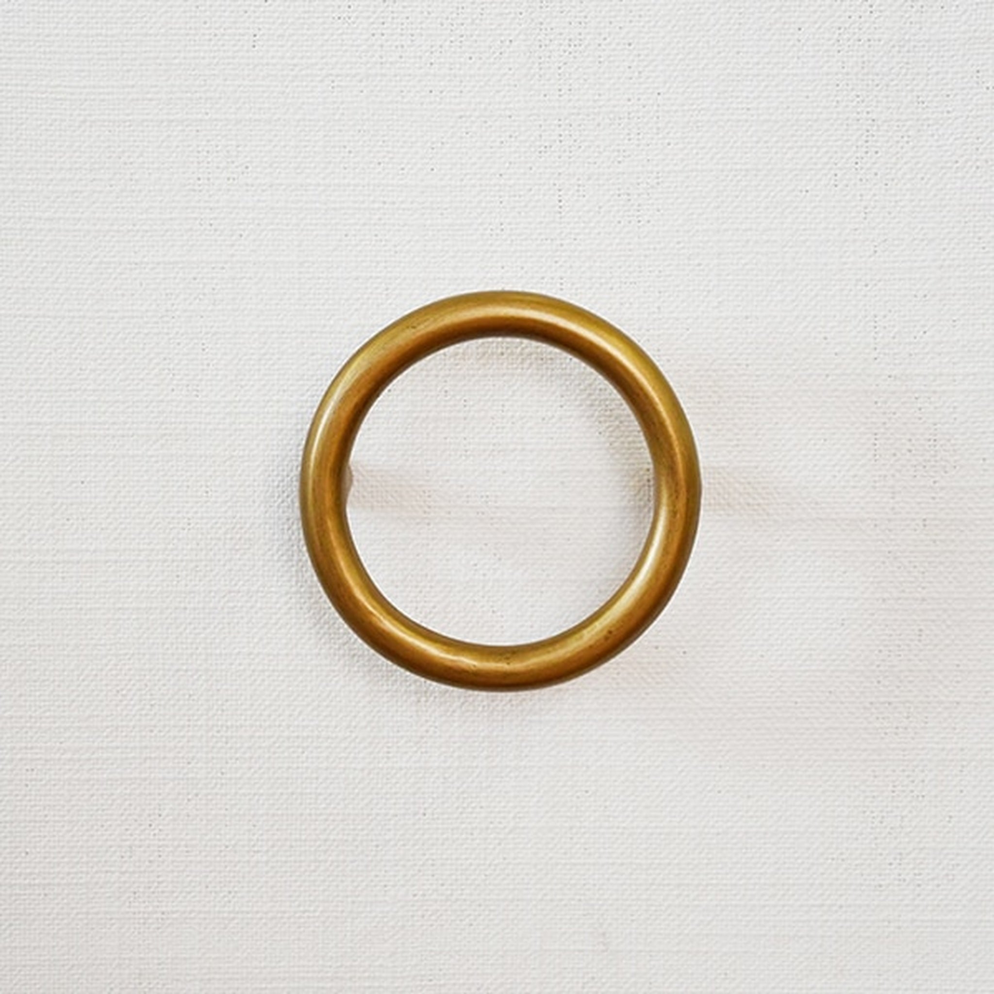 Worlds Away Blanche Bath Vanity with Brass Hardware - Textured White Linen