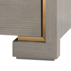 3-Drawer Side Table in Taupe Gray | Blake Collection | Villa & House