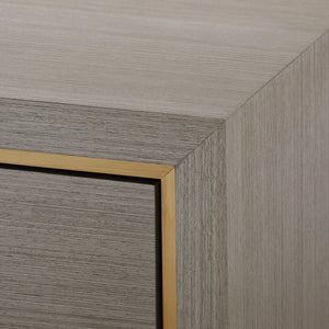 3-Drawer Side Table in Taupe Gray | Blake Collection | Villa & House