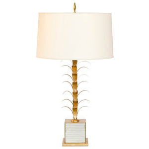Worlds Away Boca Gold & Antique Mirror Table Lamp