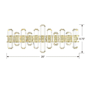 Bolton 3 Aged Brass Bathroom Vanity