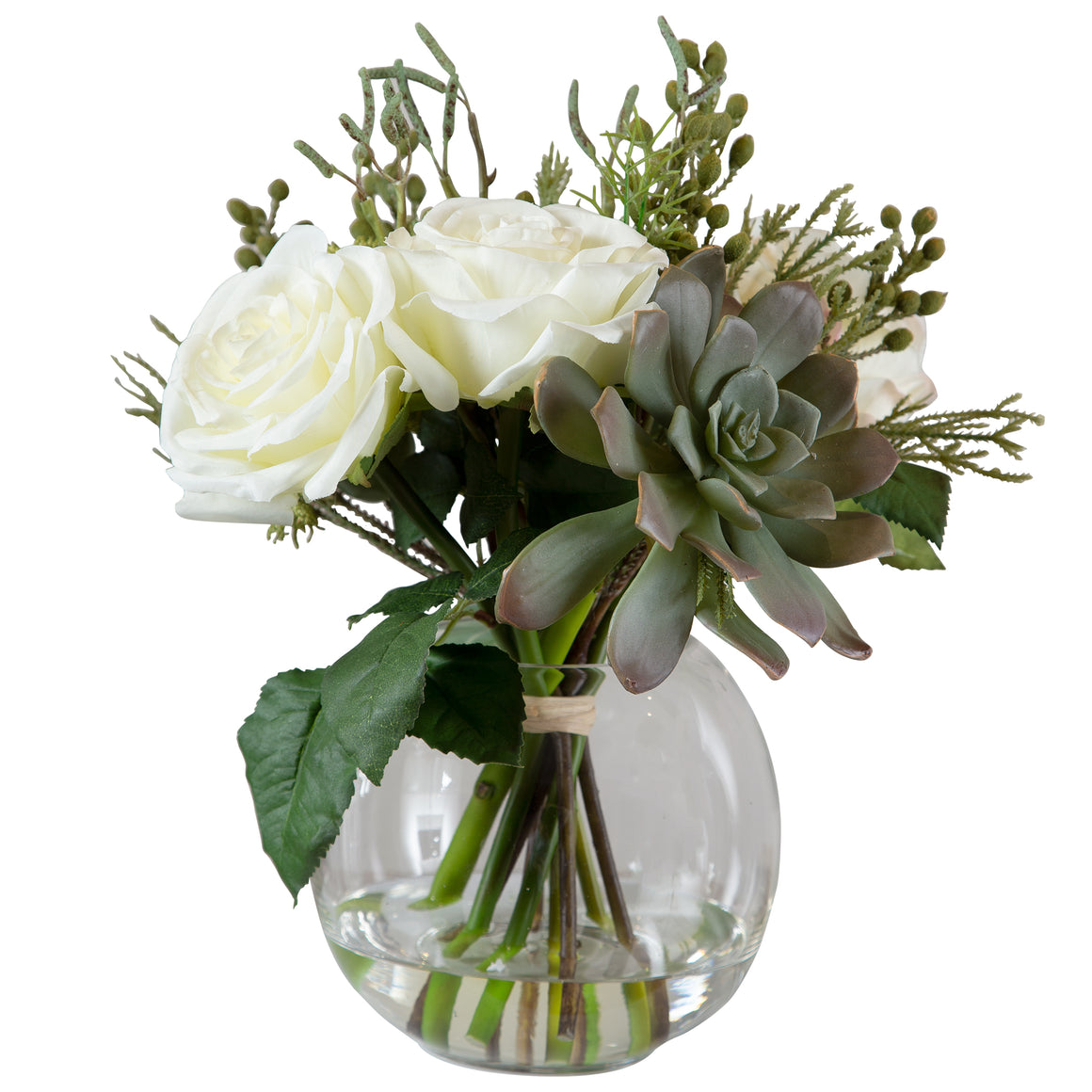 Uttermost Belmonte Floral Bouquet & Vase