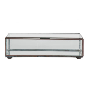 Worlds Away Clear Glass Decorative Box – Medium