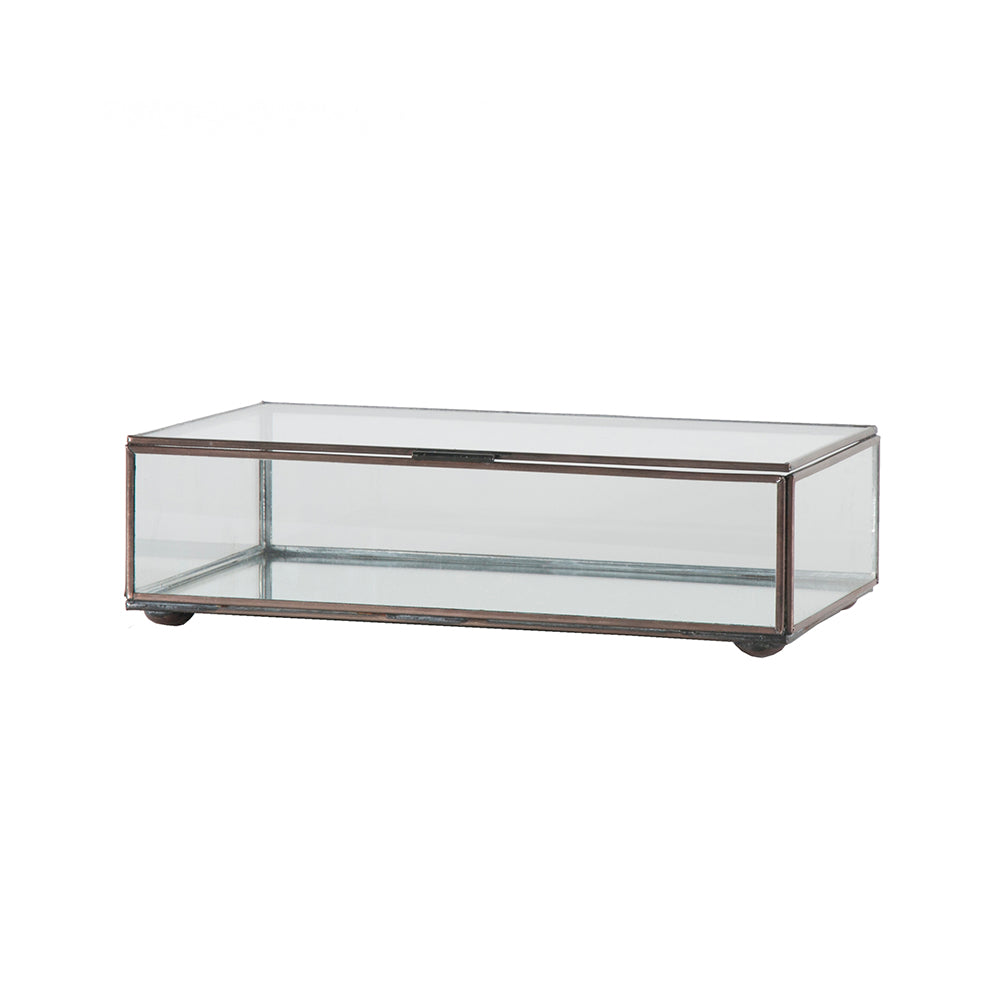 Worlds Away Clear Glass Decorative Box – Small