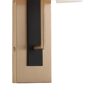 Brent 1 Light Vibrant Gold & Black Forged Wall Mount