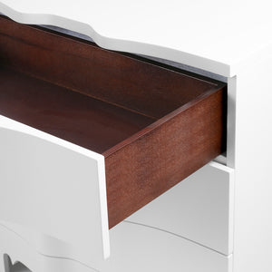 3-Drawer Side Table in White | Brigitte Collection | Villa & House