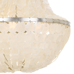 Brielle 6 Light Antique Silver Chandelier