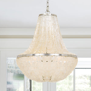 Brielle 6 Light Antique Silver Chandelier