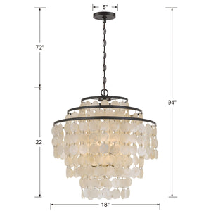 Brielle 4 Light Dark Bronze Chandelier
