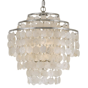 Brielle 4 Light Antique Silver Chandelier