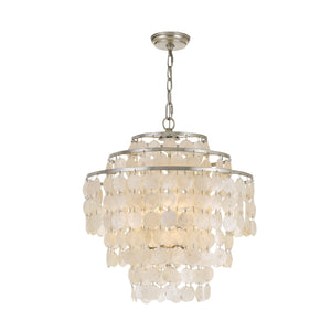 Brielle 4 Light Antique Silver Chandelier