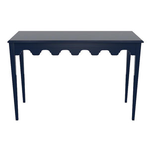 Bristol Scalloped Lacquer Console Table - Club Navy (Additional Colors Available)
