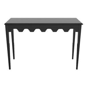 Bristol Scalloped Lacquer Console Table - Black (Additional Colors Available)