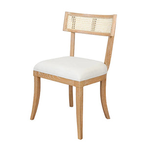 Worlds Away Britta Klismos Chair - Cerused Oak