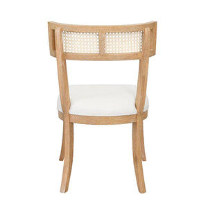 Worlds Away Britta Klismos Chair - Cerused Oak