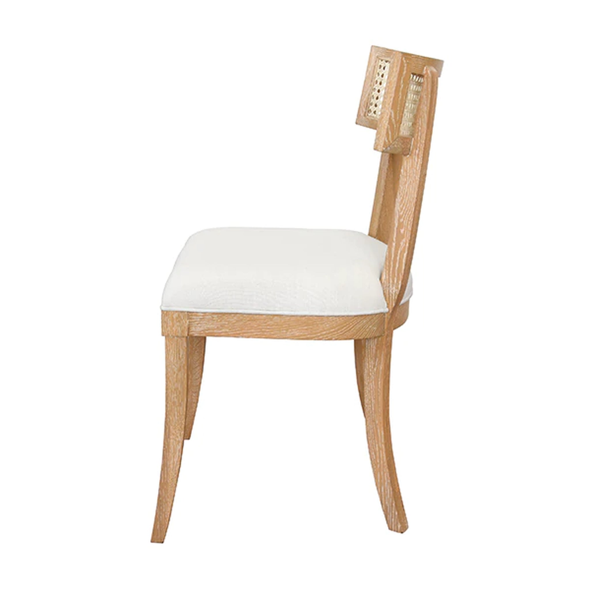 Worlds Away Britta Klismos Chair Cerused Oak Scenario Home