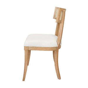 Worlds Away Britta Klismos Chair - Cerused Oak