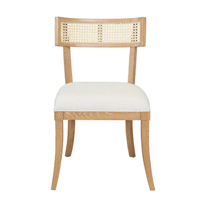 Worlds Away Britta Klismos Chair - Cerused Oak