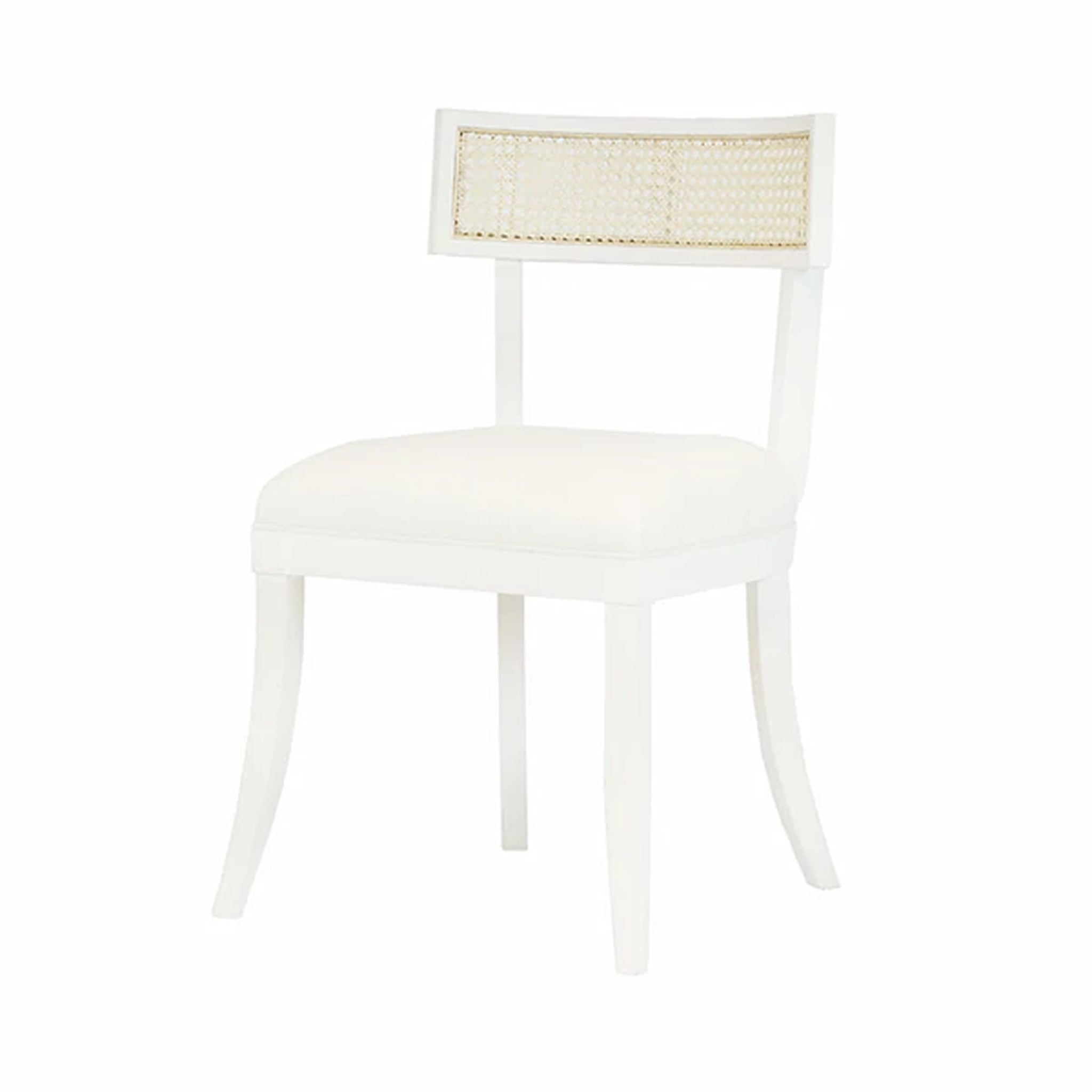 Worlds Away Britta Klismos Chair - White Lacquer