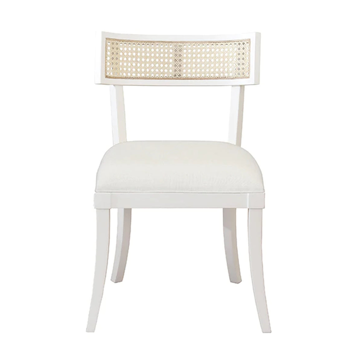 Worlds Away Britta Klismos Chair - White Lacquer