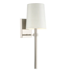 Bromley 1 Light Polished Nickel Wall Mount