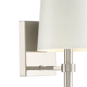 Bromley 1 Light Polished Nickel Wall Mount