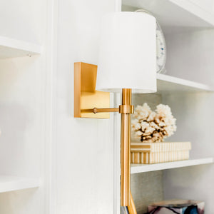 Bromley 1 Light Antique Gold Wall Mount