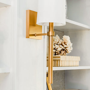 Bromley 1 Light Antique Gold Wall Mount