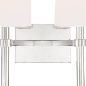 Bromley 2 Light Polished Nickel Wall Mount