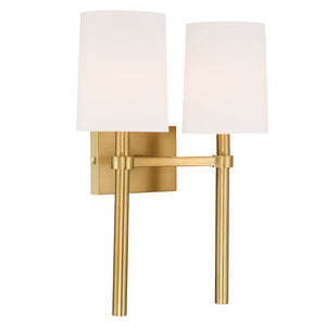 Bromley 2 Light Vibrant Gold Wall Mount