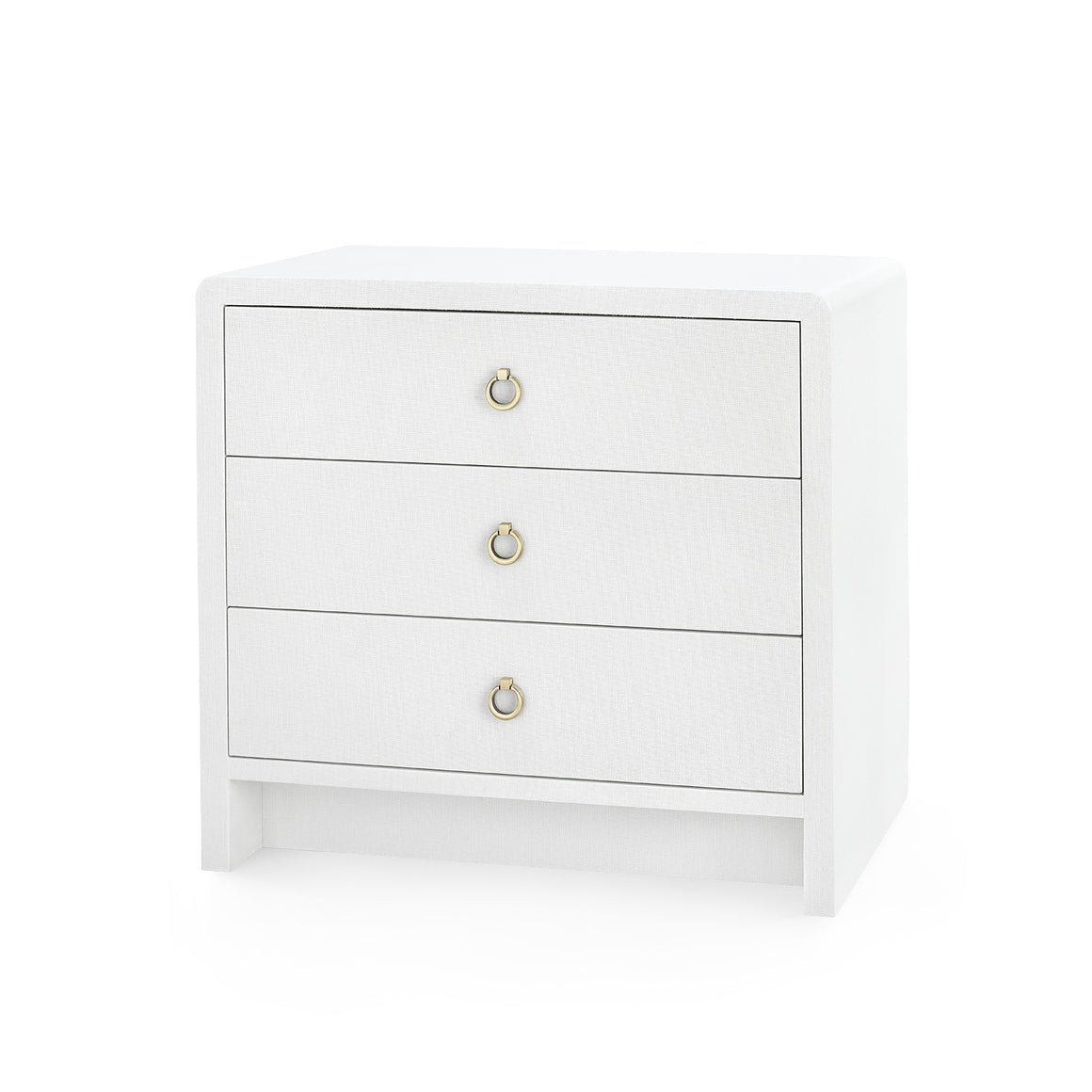 Bryant 3-Drawer Side Table, White Linen | Bryant Collection | Villa & House