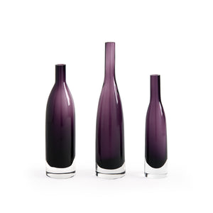 Set Of 3 Vases in Aubergine | Botella Collection | Villa & House