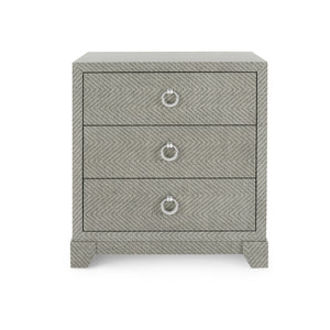 3-Drawer Side Table in Gray Tweed | Brittany Collection | Villa & House