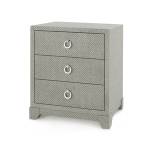 3-Drawer Side Table in Gray Tweed | Brittany Collection | Villa & House