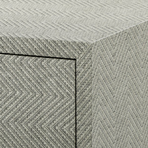 3-Drawer Side Table in Gray Tweed | Brittany Collection | Villa & House