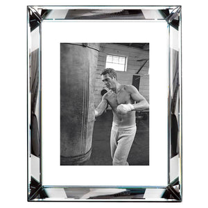 Worlds Away Beveled Mirror Frame Wall Art – Steve McQueen Boxing
