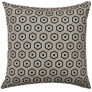 Black Mini Hex Pillow