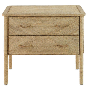 Currey and Company Braided Rope 2-Drawer Chest - Natural
