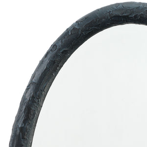 Ovation Oval Mirror - Textured Charcoal Resin