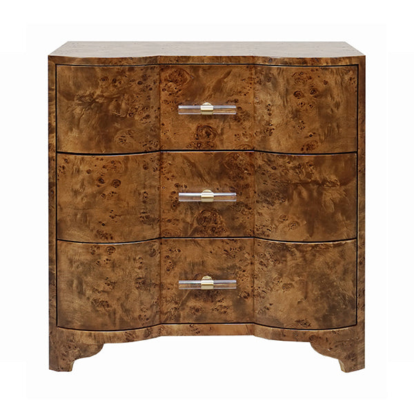 Worlds Away Calvin Three Drawer Side Table