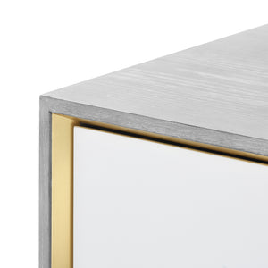 1-Drawer Side Table in Gray Lacquered | Cameron Collection | Villa & House