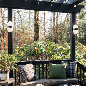 Brian Patrick Flynn for Crystorama Capsule Outdoor 1 Light Matte Black & Textured Gold Wall Mount