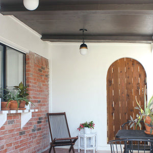 Brian Patrick Flynn for Crystorama Capsule Outdoor 1 Light Matte Black & Textured Gold Wall Mount