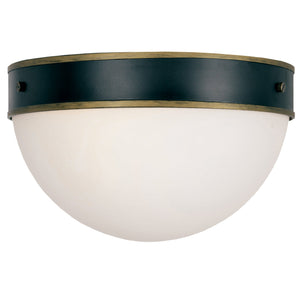 Brian Patrick Flynn for Crystorama Capsule Outdoor 2 Light Matte Black & Textured Gold Ceiling Mount